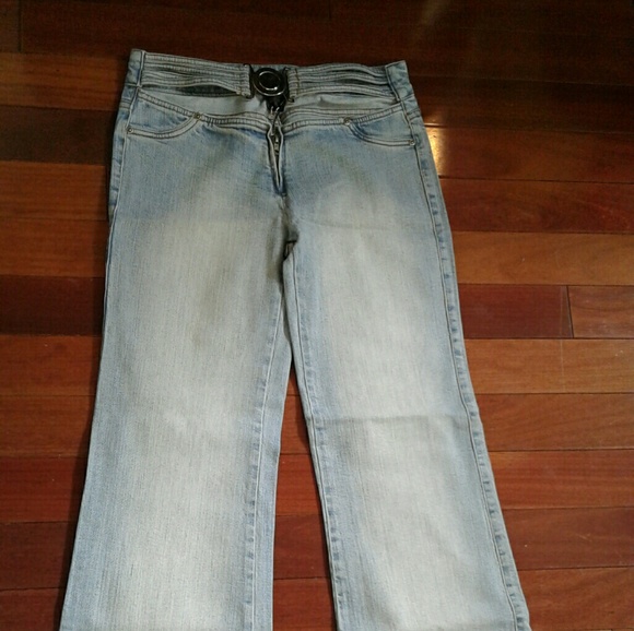 B Jeans | Sexy Belly-Out Zip Front Boot Cut Jeans - Picture 2 of 6